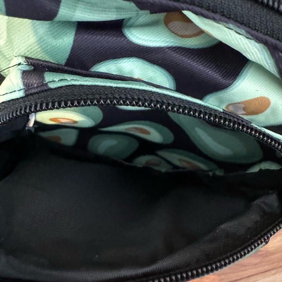 Green and Black Crossbody Bag with Avocado Design NWOT - Picture 3 of 4